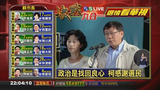 推倒高牆 柯P當選台北市長