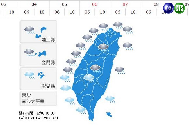 冷氣團減弱氣溫略升 局部短暫雨 | 華視新聞