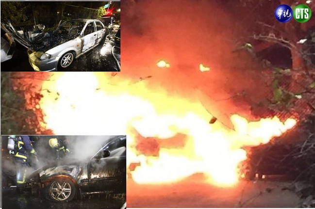 凌晨2轎車陷火海 警方不排除縱火 | 華視新聞