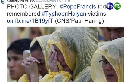 教宗一句話 海燕數萬災民感動落淚 | 