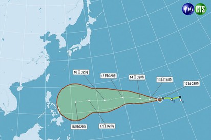 第3號颱風會來嗎 | 圖一颱風路徑預報潛勢預測圖