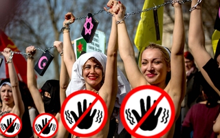 真的「露兩粒」 巴黎女性裸體抗議!