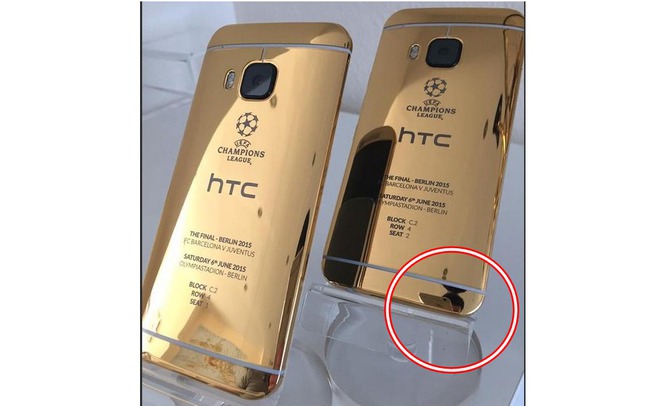 超糗! hTC歐冠盃紀念版 疑似用iPhone拍的 | 華視新聞