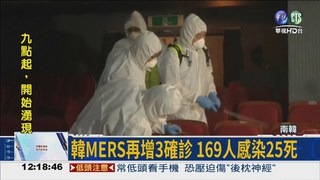 南韓MERS增3例 169確診25死