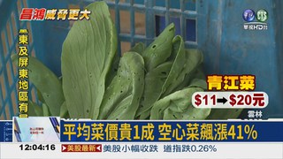 颱風預期心理 空心菜漲41%!