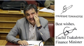 希臘財長個性簽名 讓鄉民意淫了