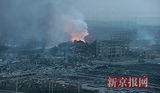 再傳爆炸 天津事故現場人員撤離3公里