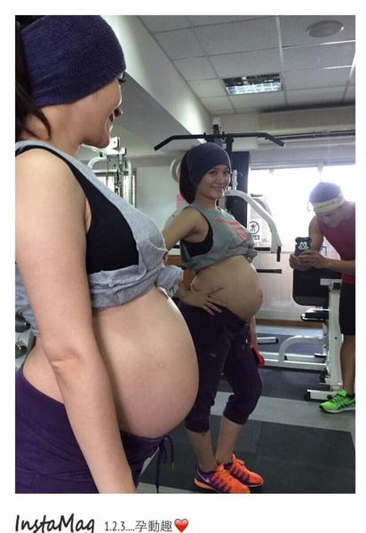 羅美玲挺8月孕肚健身 網友驚呼「肚子超大！」 | 翻攝羅美玲臉書