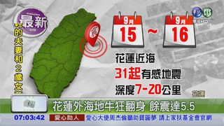 驚魂24小時! 花蓮外海連31震