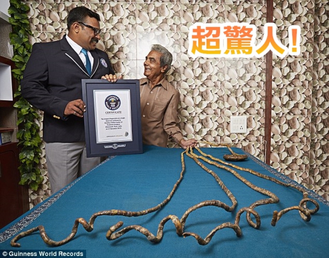 老翁63年沒剪指甲 加總9公尺破紀錄 | 華視新聞