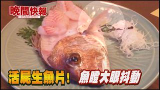【晚間搶先報】殘忍! 活屍生魚片 魚垂死顫抖