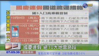 國慶連假 避10大地雷路段