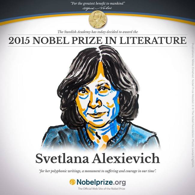 諾貝爾文學獎 白俄羅斯女作家獲獎 | 華視新聞