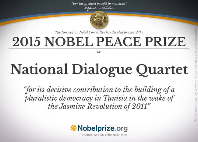諾貝爾和平獎 突尼西亞全國對話組織獲獎 | 華視新聞