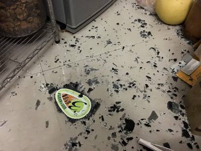 不常用的烘碗機半夜起火 網友:太扯了! | 玻璃碎一地。