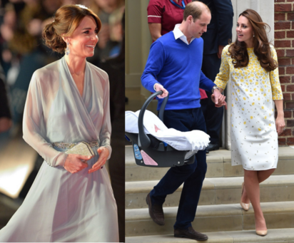要做完美王妃 凱特壓力大暴瘦剩44公斤 | （左）近日暴瘦的凱特王妃.（右）今年產下小公主後的王妃.相差數月凱特身形消瘦許多.