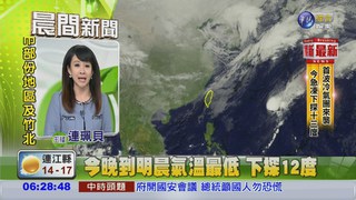 冷空氣增強 北台灣氣溫20度以下