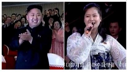 金正恩前女友 率北韓"少女時代"北京亮相 | 玄松月（右）與金正恩（左）據傳昔日曾是戀人.（翻攝網路）