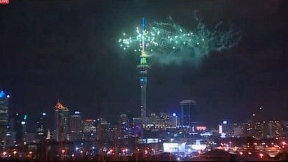 炫麗煙火迎2016 紐西蘭全球最先開炮! | （美聯社）