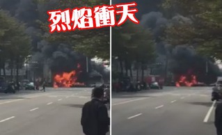【有影片】驚險! 台南機車行大火濃煙夾雜爆炸聲