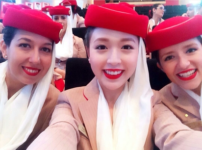 驚見超正空姐! 阿酋航空越南籍小清新 | 空姐照片。