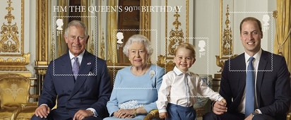 英國皇室四代同堂照曝光 喬治王子超萌燦笑 | 英國皇家郵政推出皇室紀念郵票