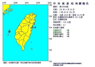 【華視起床號】最新!花蓮震不停 5:48近海4級地震