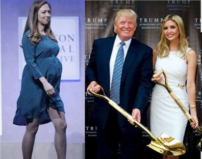 最有影響力的職業婦女! 時尚圈貝嫂首度上榜 | （左）柯林頓的女兒雀兒喜（右）川普的女兒Ivanka Trump也入榜