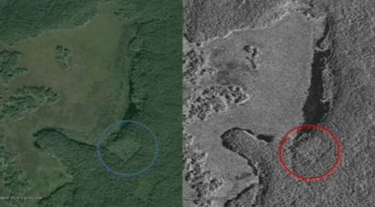 15歲少男研究星象 意外發現馬雅遺址?! | 賈杜里比對衛星拍攝照片.找到一塊人為的方形地區.