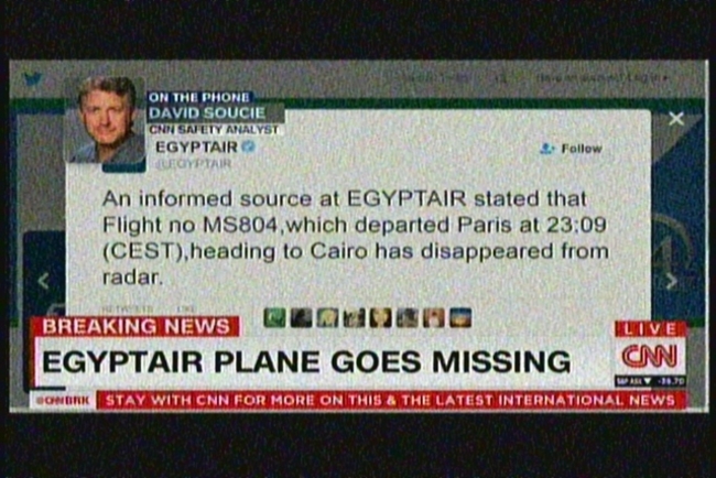 官員證實:埃及航空66人班機已墜毀! | 華視新聞