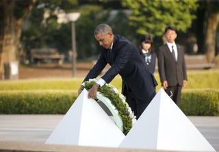 美國總統歐巴馬訪日 廣島原爆公園獻花