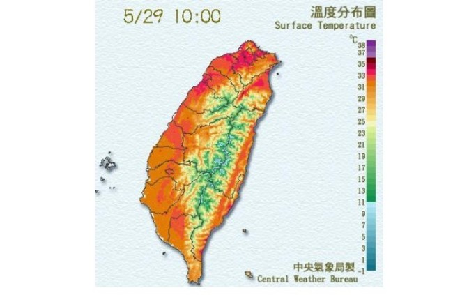 好熱! 全台高溫 台北飆破36.5度 | 華視新聞