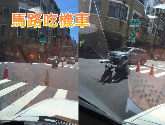 太驚險! 台南機車騎到一半竟被馬路吃了 | 華視新聞