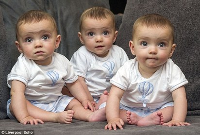 【多圖】2億分之1的機率! 同卵三胞胎超難分 | 3胞胎長的非常像
