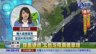 鋒面通過 北台灣降雨機率增