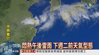 台北高溫37.1度 午後防雷陣雨