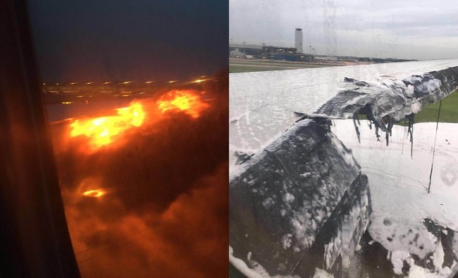 【影】新航故障返航 降落後機翼竟爆炸起火 | 華視新聞