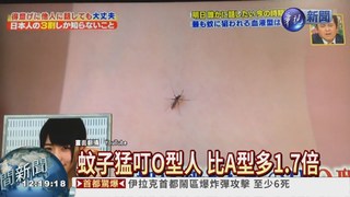 日本研究:蚊子最愛O型血!