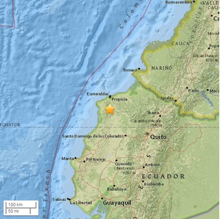 快訊! 厄瓜多規模6.4強震 深度35公里