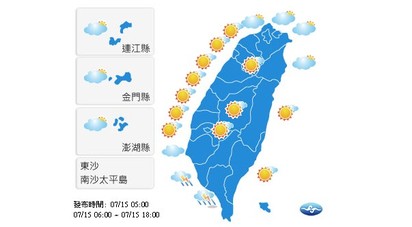 【華視搶先報】大台北高溫上看37度 全台紫外線過量 | (翻攝中央氣象局)