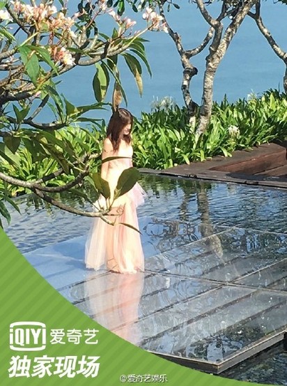 婚紗拍攝地曝光! 許瑋甯現身華心婚宴酒店 | 許瑋甯穿著粉色系禮服。