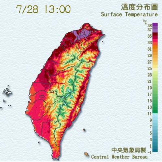 熱爆了! 台北12:22高溫飆升38.5度 | 華視新聞