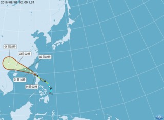 妮妲颱風今最接近台灣 東、南部嚴防局部大雨