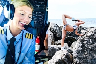 瑞典正妹女機師 驚人比基尼瑜珈照爆紅