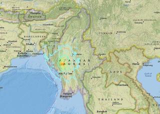 緬甸中部地震 規模6.8深度約85公里