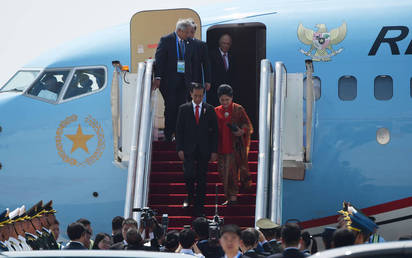 【圖】G20將登場 美總統歐巴馬抵達杭州 | 印尼總統夫婦。
