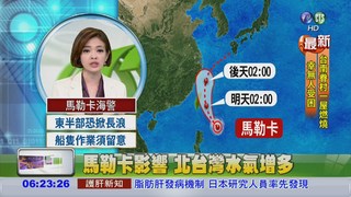 颱風馬勒卡 北台灣水氣增多