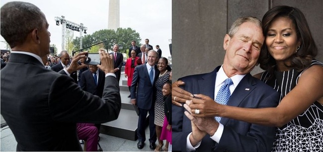 歐巴馬夫婦與布希的照片 網友感動了 | 華視新聞