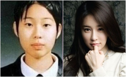 整形最多女星排名 她讓網友讚嘆「地球好神奇」 | 劉仁娜整形前(左)、整形後(右)。