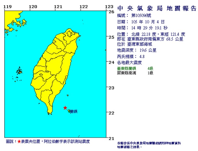 14:29台東外海4.8地震 蘭嶼4級 | 華視新聞